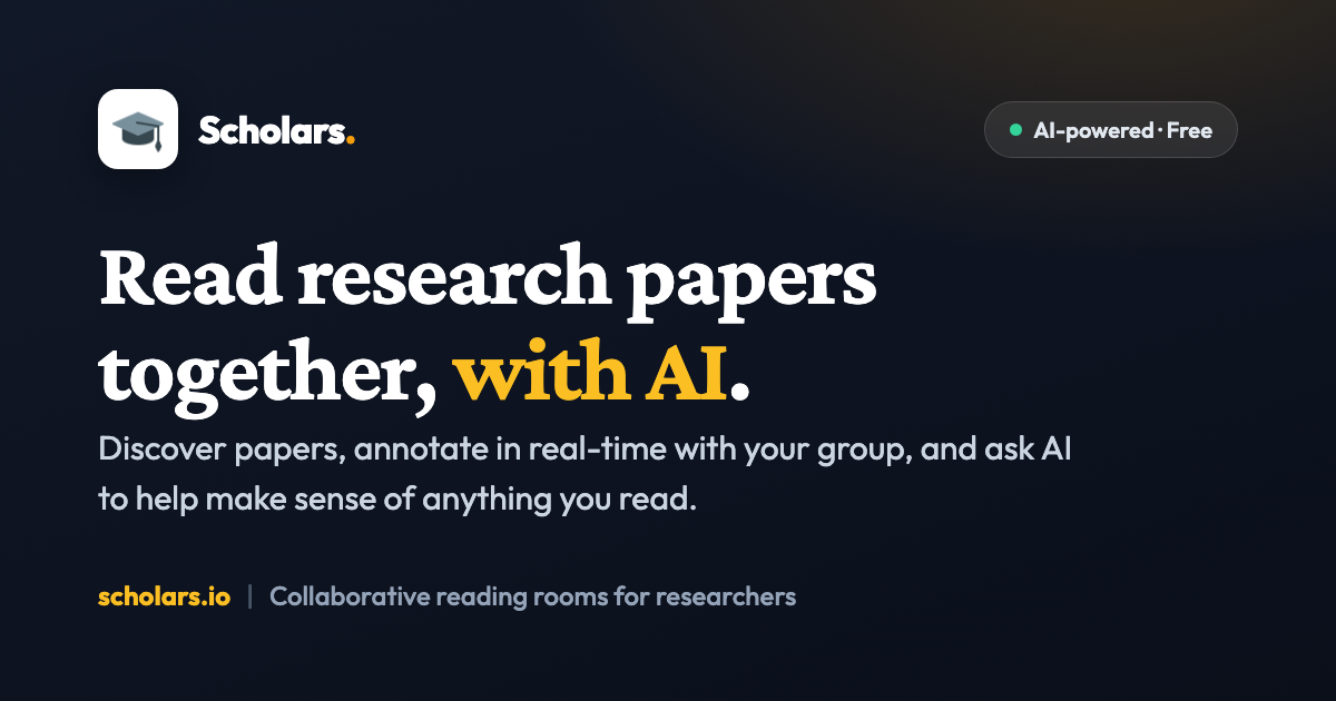 Scholars - Discover, Discuss & Understand Research Papers with AI